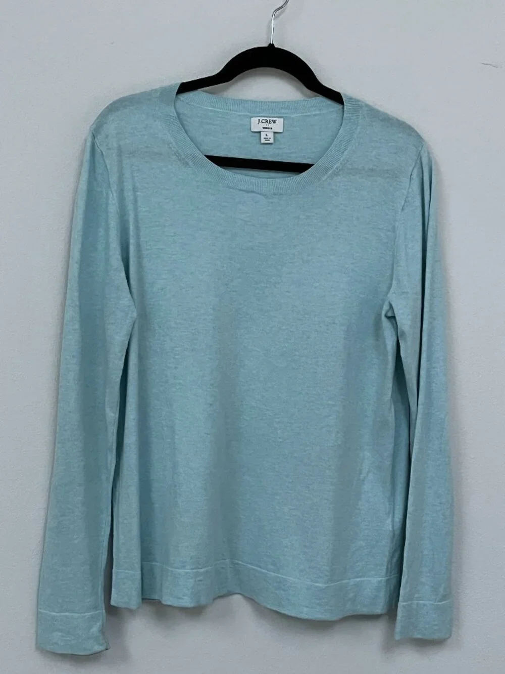 J. Crew Teddie Sweater Light Blue. Size L